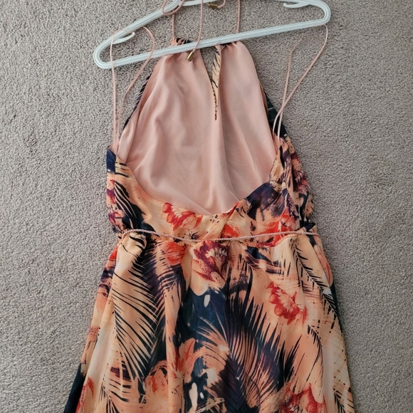 Guess Halter Dress Floral Multi Sz M - Picture 5 of 10